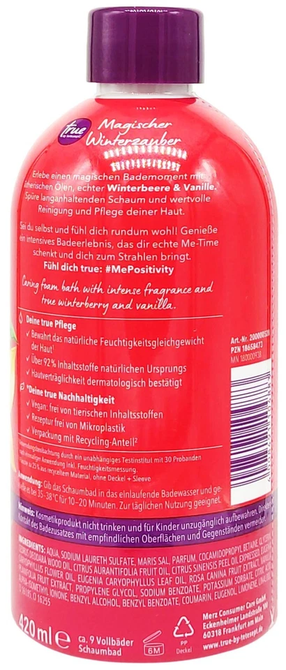 3x tetesept Schaumbad MAGISCHER WINTERZAUBER 420ml wohlige Winterwärme Vanille - Bild 4 von 4