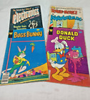 Comic books, lot of 4, from the 70s, Donald, Bugs, Dennis, and Science. Ds07