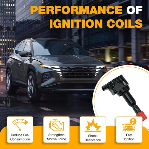 4X Ignition Coils UF581 For 2006 2007 2008 Honda Fit l4 1.5L 30520-PWC-501 C1578 - Picture 3 of 9