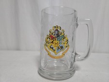 Harry Potter Frosted Beer Stein Mug House Crests Glass Barware