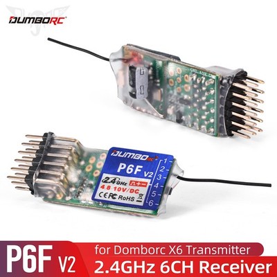 DUMBORC P6F 2.4G 6CH Radio Control Receiver for Domborc X4 X5 X6 RC Transmitter