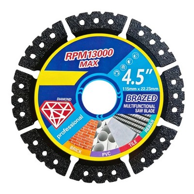 3pcs Diamond Multi-Purpose Saw Blades,4.5 Inch Heavy Duty Diamond Cutting Blades