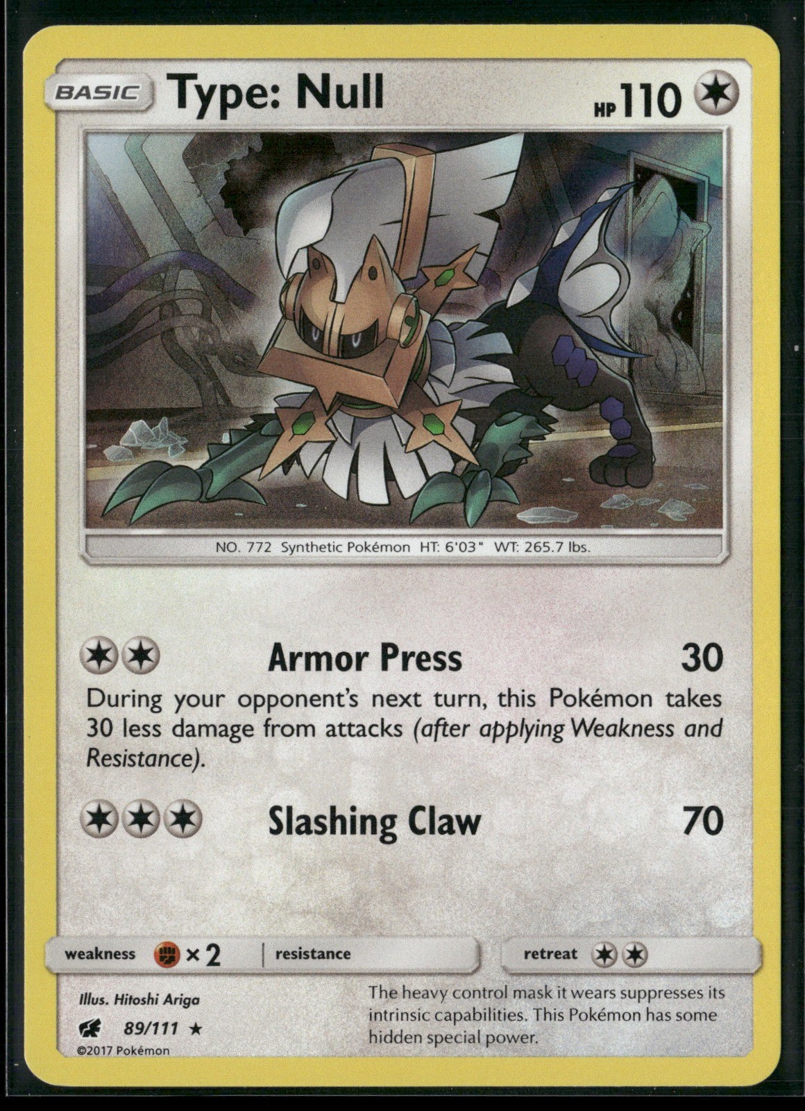 Type: Null Holo Rare SM - Crimson Invasion 89/111 NM
