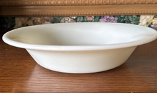 Vintage Corning White Milk Glass Military Serving Bowl 10&rdquo; Dish TM REG EUC