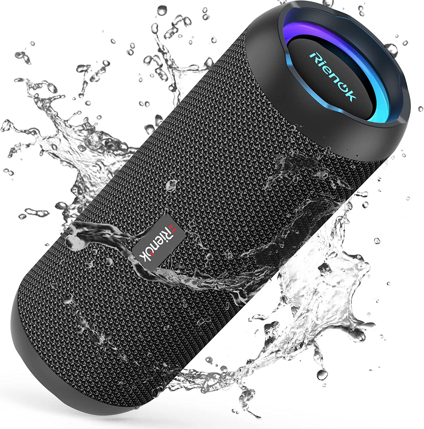 RIENOK Altavoz Bluetooth 5.3 Altavoz Inalámbrico Portátil Impermeable IPX7, Bass