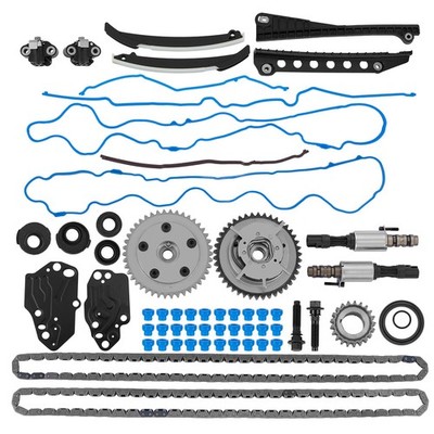 Timing Chain Kit Water Oil Pump Cam Phaser VCT Solenoid For 05-14 Lincoln 5.4L