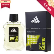 Adidas Pure Game Eau de Toilette for Men, 3.4 Fl Oz Sport Spray, Fresh Citrus