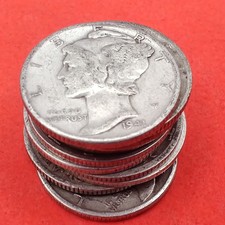Lot Of 10 Mercury Dimes 1916-1945 90 Silver You Choose How Many