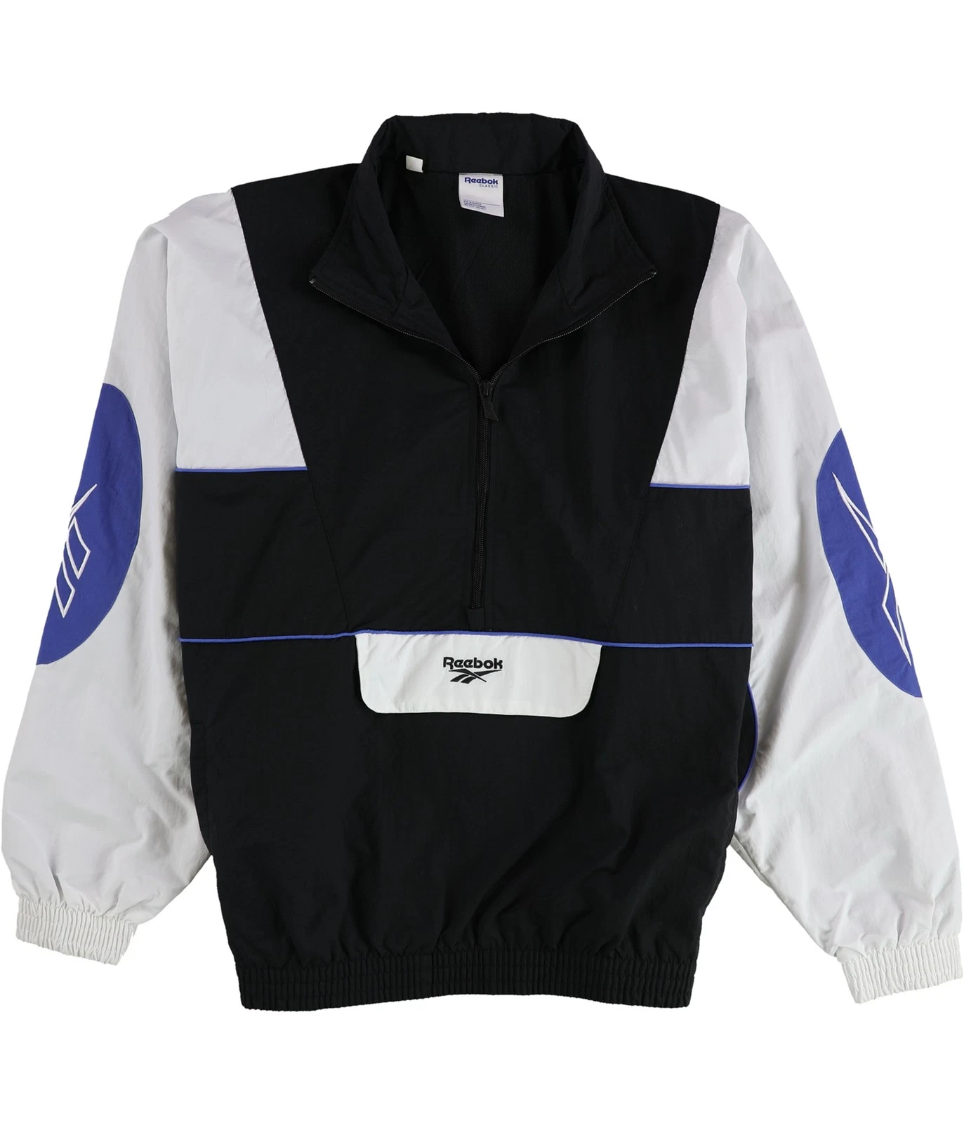 Reebok Mens Classics Woven Anorak Jacket, Black, Medium