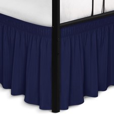 Biscaynebay Wrap Around Bed Skirts with Split Corners for Queen Beds 14 Drop,...
