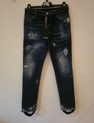 DSQUARED2 Ski Distressed Stirrup Jeans Womens IT 40 UK 8 Dark Wash NWT RRP £450+