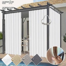 Waterproof Curtain Pleated Folding Panel Door Bathroom Patio Curtain Divider