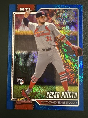 2026 Topps Series 1   Cesar Prieto RC #95 Blue Rainbow Foil /150   Cardinals