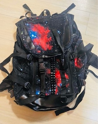 MEMENTISM Center Studs Backpack All-Over Pattern Stylish