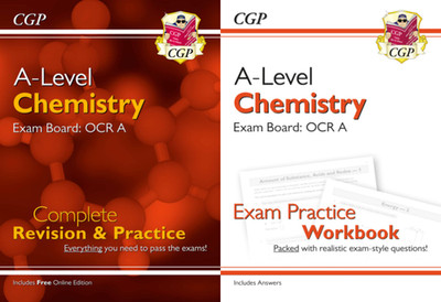 A Level Chemistry OCR A CGP Complete Revision & Practice or Exam Workbook
