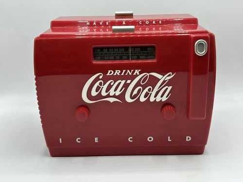 Vintage 1988 Coca Cola Cooler AM-FM Radio Works & Cassette Player Untested