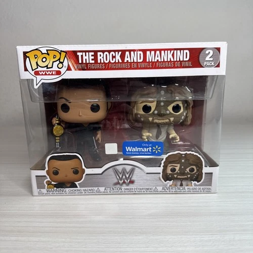 Funko Pop! The Rock and Mankind 2 Pack WWE WWF WalMart Exclusive BB2