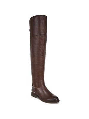 FRANCO SARTO Womens Brown Over The Knee Haleen Leather Boots Shoes 5.5 M