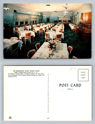 Daytona Beach, FL-Florida, Ridgewood Hotel Dining Room Interior Vintage Postcard