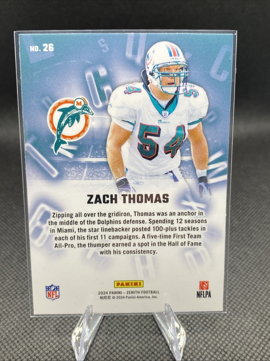 2024 Panini Zenith - A to Z Zach Thomas #26 Miami Dolphins | eBay