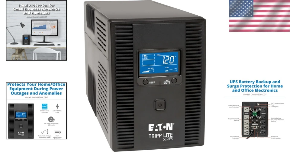 Eaton 810W Uninterruptible Power Supply & Surge Protector - Image 2 of 4