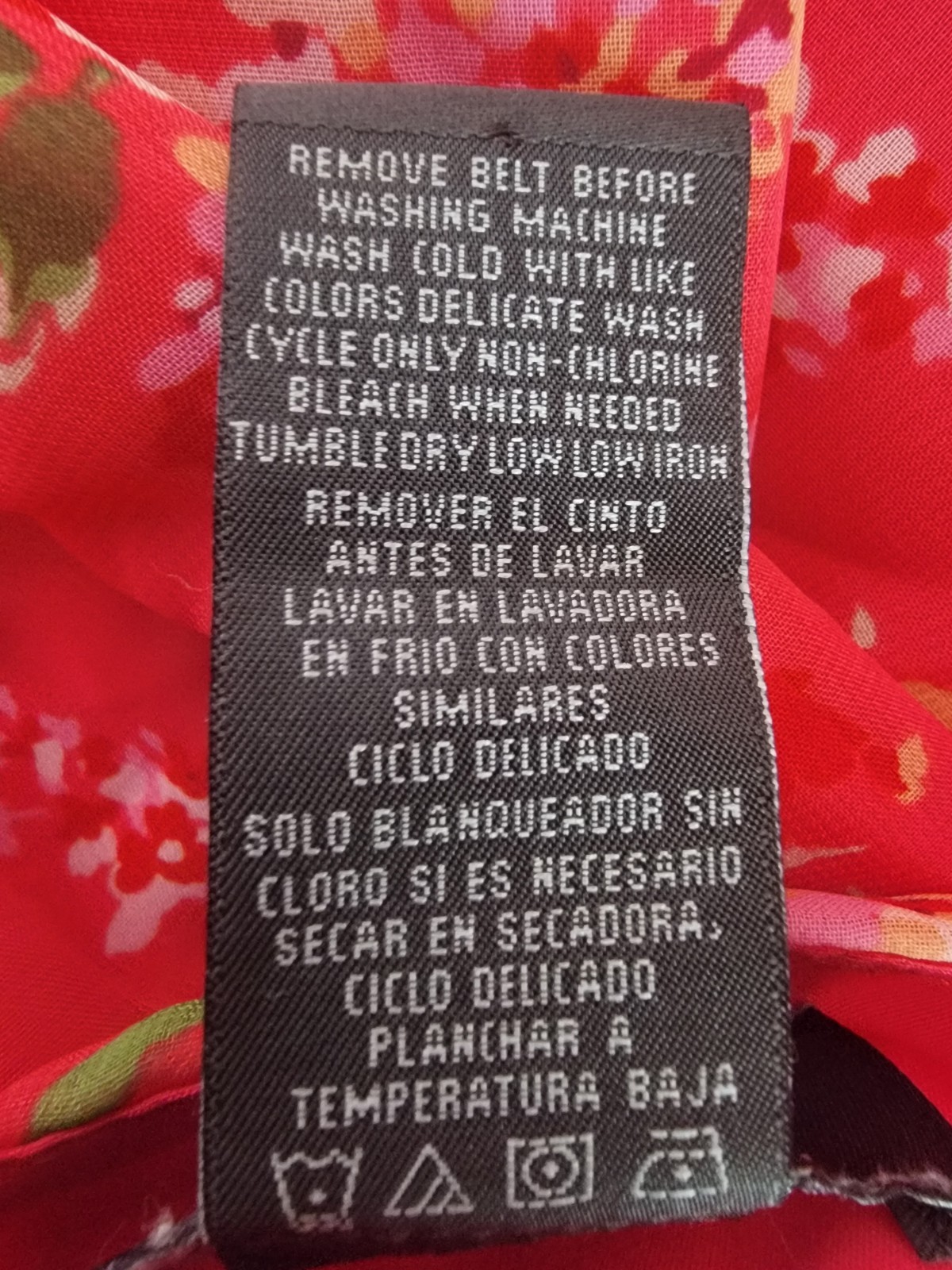 ME George Dress Size 10 Ruffle Sleeveless A-Line Salmon Pink Floral