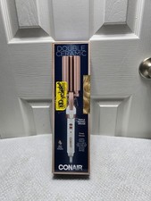 Conair Double Ceramic Triple Barrel Waver Curling Iron Deep Waves Auto Off D 