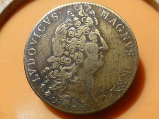 JETON ROYAL LOUIS XIV (BUSTE DROIT) QUALITE TTB A REPERTORIER ! 5 39gr !