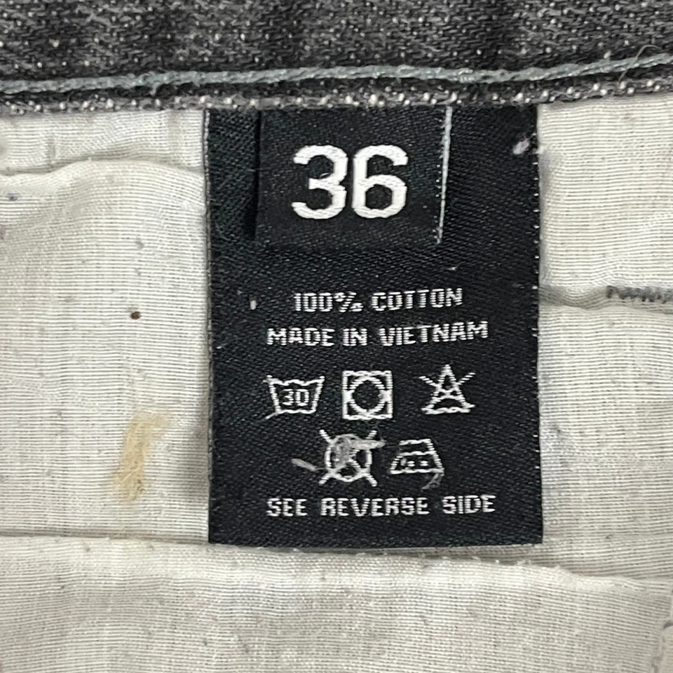 De colección Y2K Ecko Unltd. Jeans de mezclilla rectos de pierna ancha bordados con graffiti 36x28 negros Foto 3 de 4