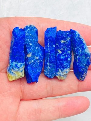5 Pieces Natural Lapis Lazuli Rough Stone Madani Raw Healing Crystal N83