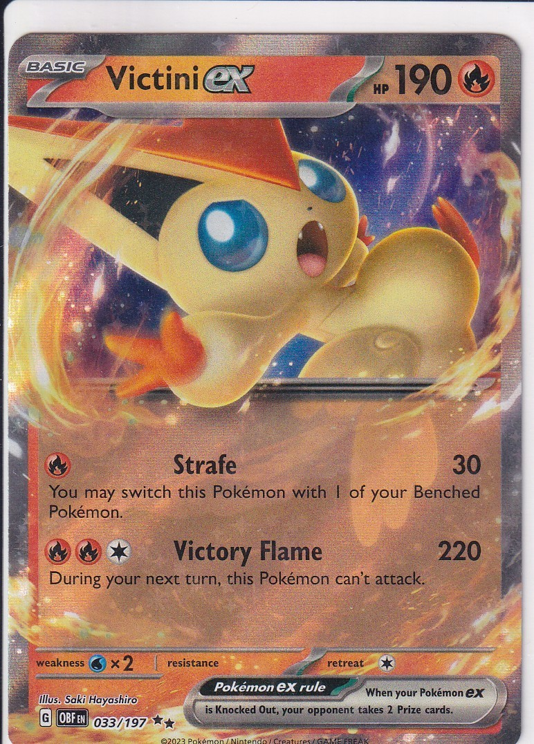 Victini ex - Pokémon Obsidian Flames #33 Double Rare Holofoil - NM