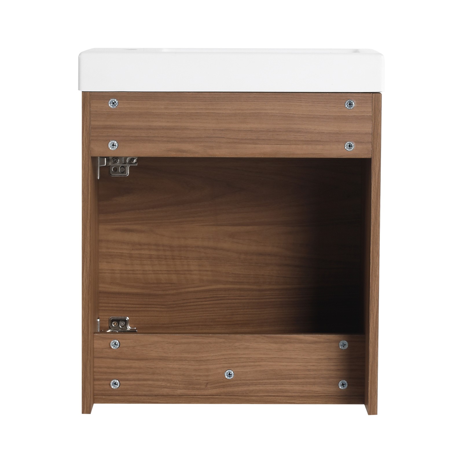 Wall-Mounted Bathroom Vanity w/Resin Sink, Storage Cabinet w/Soft Closed Door