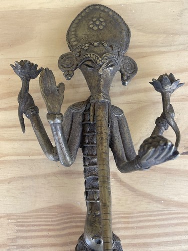 Ganesh Art tribal Dhokra Dokra Inde centrale éléphant circa 1950–1980 - Photo 3 sur 6