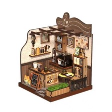 Country Cafe DIY Book Nook Kit for Adults - 3D Wooden Puzzle Miniature House ...