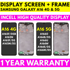 For Samsung Galaxy A16 4G/5G SM-A165F A166B LCD Display Screen Replacement+Frame