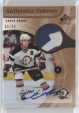 2005-06 SP Game Used Edition Authentic Fabrics 33/50 Chris Drury Patch Auto 0uj7
