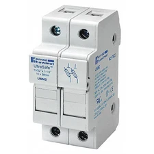 Mersen Usm2 Finger Safe Fuse Block, 0 To 30A Amp Range, 800V Ac/1000V Dc Volt