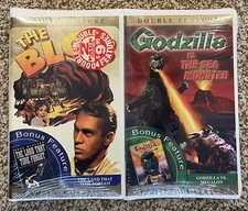 New VTG Sealed Double Feature The Blob Godzilla vs Sea Monster Megalon VHS Rare