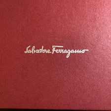Authentic Salvatore Ferragamo Maroon Empty Shoe Gift Storage Box - Parigi