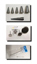 Cake Decorating Tips, Flower Nails, Tip Cleaning Brushes  ~  you choose/8 items