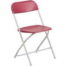 Plastic Folding Chairs Red 4 Pack Indoor Outdoor Event Party 700 lb Capacity