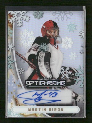 2026 Leaf Metal Hockey Martin Biron Snow Day Auto Prismatic #/10 #SD-MB1