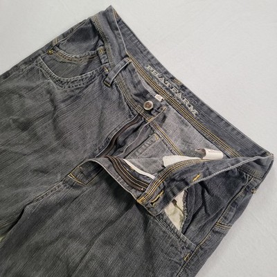 Phat Farm Relaxed Straight Leg Jeans Mens 36x32 Gray Denim Cotton Streetwear