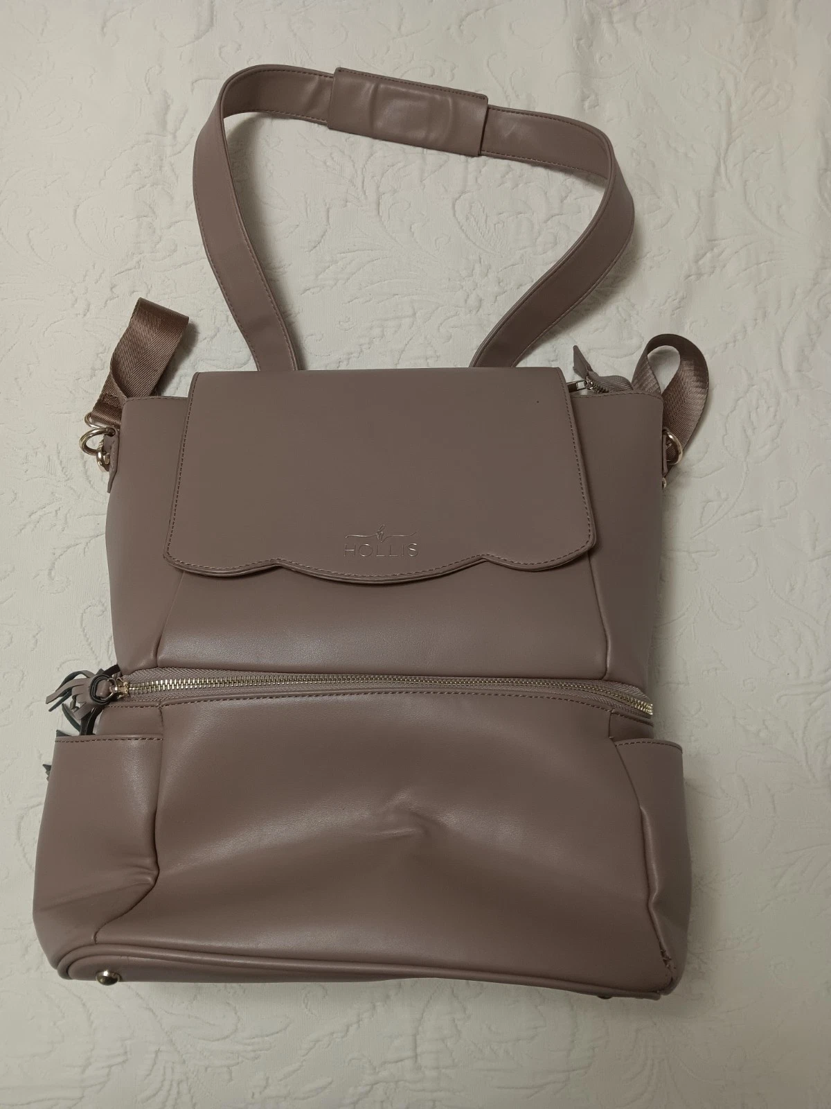 Hollis diaper bag mocha colored