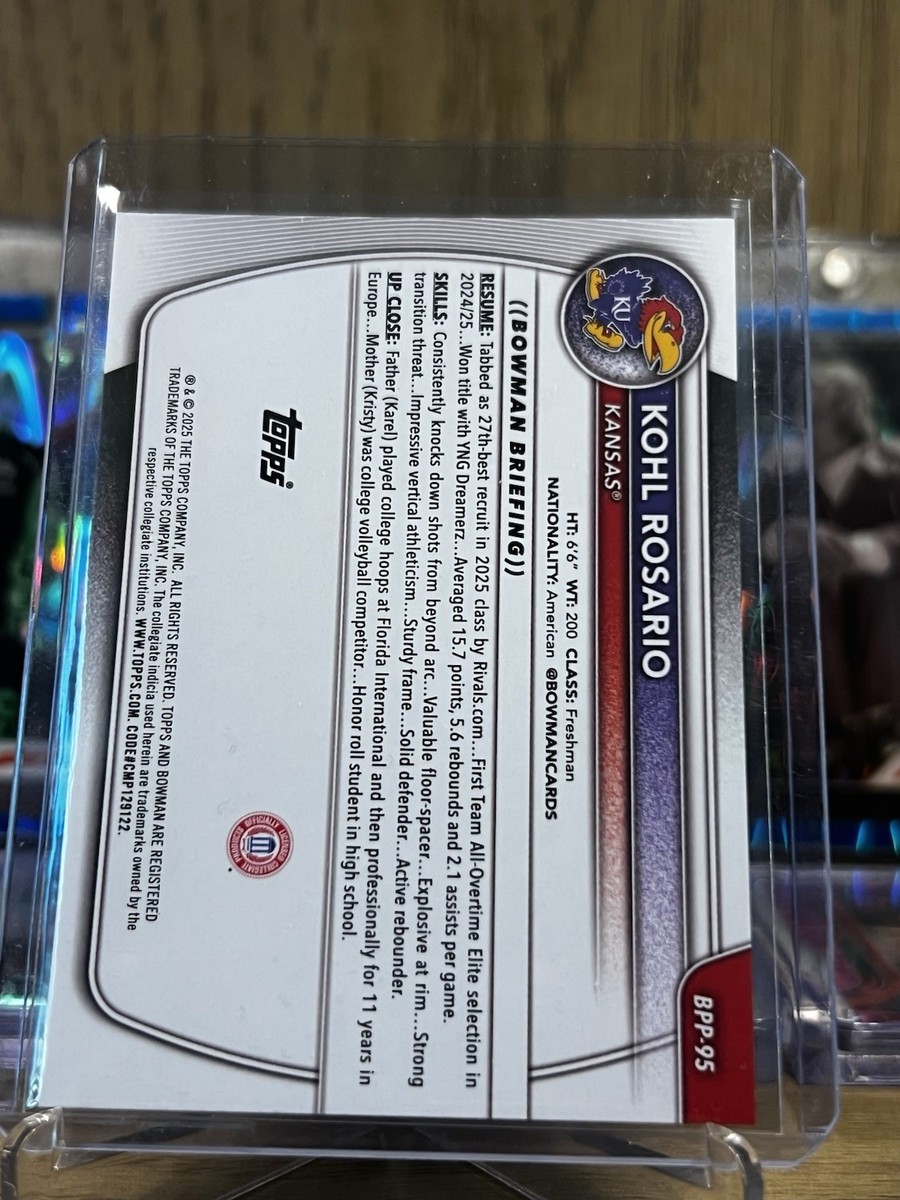 2025-26 Bowman Chrome Kohl Rosario Green Bandana /99 | eBay