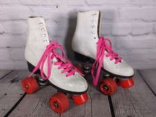 Vintage LaBeda Roller Star Roller Derby White Leather Skates - Mens US Size 6