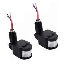 2x 180° PIR Sensor Adjustable LED Infrared Motion Detector Light Switch AC 110V
