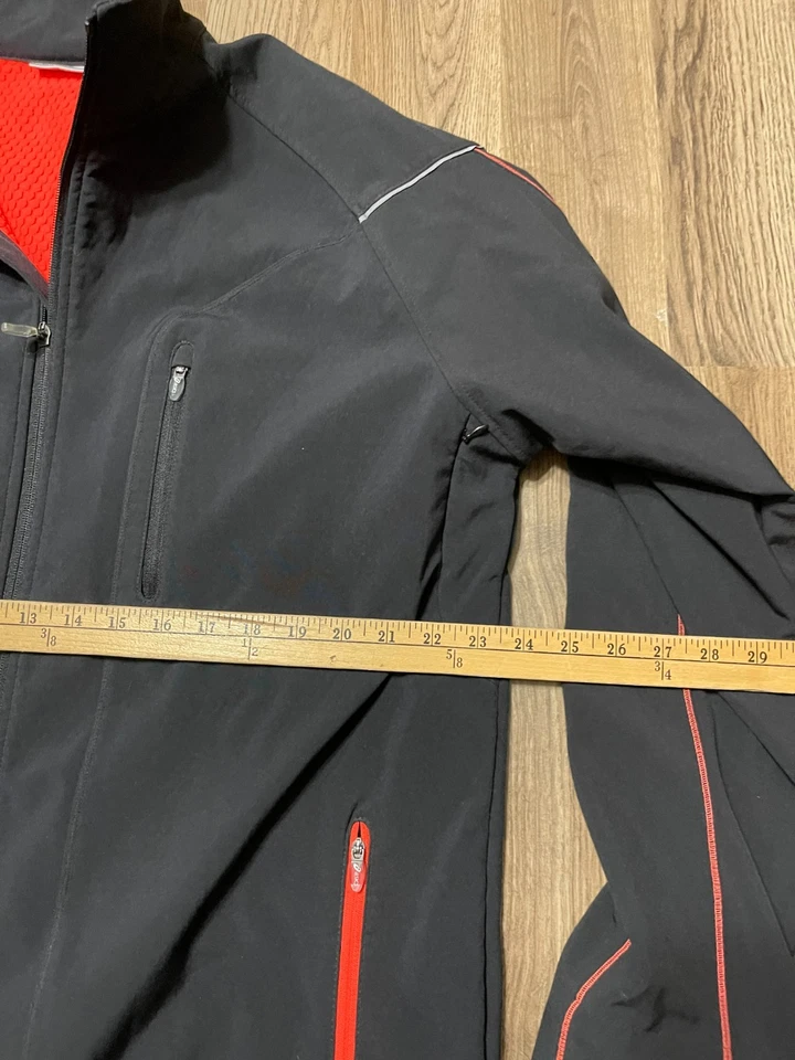 Asics Jacket, Men's Size 2XL, Black Orange, Full Zip, Zip Pockets - Image 4 of 4