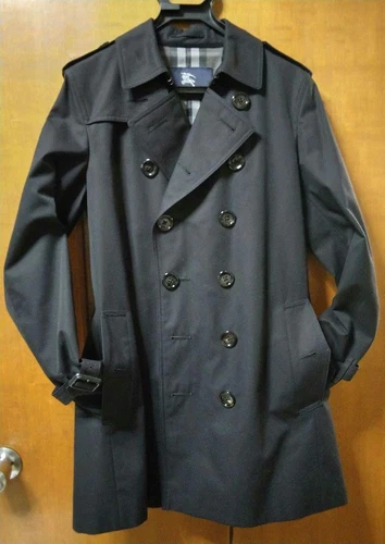 Burberry London Trench Coat Nero Taglia L Made In Japan Sanyo Shokai #EB ZHA