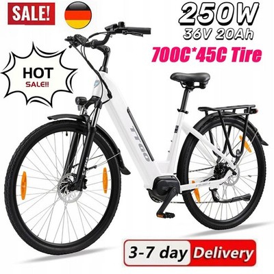 TTGO 28 Zoll Mittelmotor 70N.M 36V 20AH Elektrofahrrad City E-bike 130km BAFANG